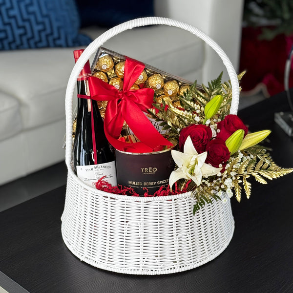 wine & roses Gift basket